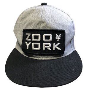 Zoo York Cap Hat Adjustable back Grey Black White
